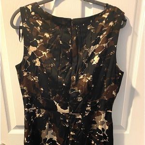 Vintage Donna Ricco Jabot Neck Sheath Dress Floral Silk